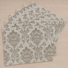 Regency Weave Table Runner With Mats In Damask Fabric 003