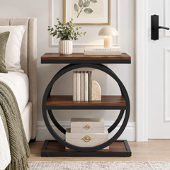 Circi Living Lounge Table with Round Metal Frame