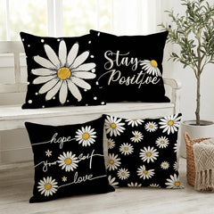Daisy Printed Cushion Covers Pack of 4