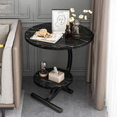 Mahfie Round Sofa Side Table, Snack Table Bedside Sofa End Table