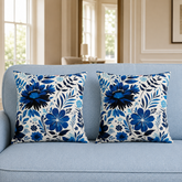 Royal Blue Garden Cushions Cover Pack of 2