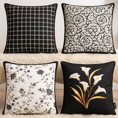 Bilin Ggaier Black Cushion Cover Pack of 4