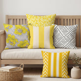 Sunlit Living Series Printed Cushion Covers - (Pack of 5) For Living Room, Bed Room, Home Decor