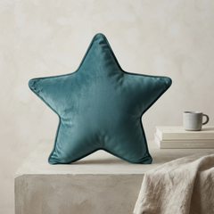 Teal Brown Midnight Star Collection Luxe Velvet Cushion