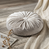Velvet Round Pumpkin Futon Floor Cushion - Grey