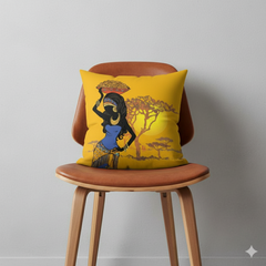 Yellow African Cushion Covers Pack of 3