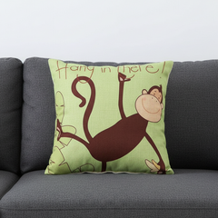 Cute Animal Cat Monkey Cushion Covers Pack of 6