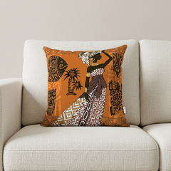 African Closeup Women Cushion Covers Pack 4