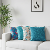 Ocean Flowers Cushion Covers Pack of 4