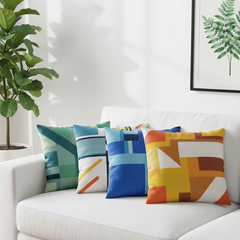 Color Block Cushion Covers Pack of 4