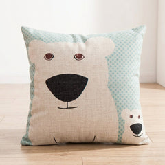 Jolly Animals Printed Cushion Covers - (Pack of 5) For Living Room, Bed Room, Home Decor