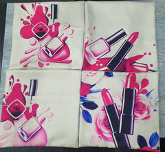 Flower Lipstick Makeup Cushion Covers Pack 6