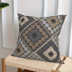 Abstract Geometric Brown Cushion Covers Pack of 4