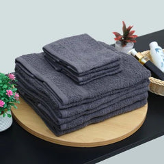 Executive Cotton Bath Towel Set - 4 Pack Charcoal Grey