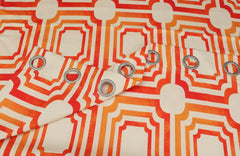 City Block Curtains Orange-Yellow texture