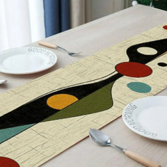 Chic Geometric Linen Table Runner