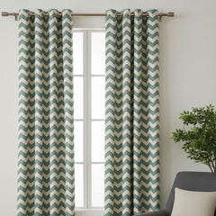 Zig Zag Chevron Eyelet Curtains