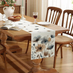 Watercolor-Inspired Botanical Table Runner