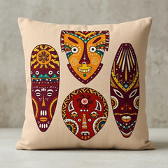 Desert Folk Art Printed Cushion Covers - (Pack of 4) For Living Room, Bed Room, Home Decor