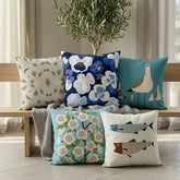 Aqua Garden Living Printed Cushion Covers - (Pack of 5) For Living Room, Bed Room, Home Decor