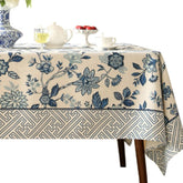 Classic Blue & White Heritage Table Cover