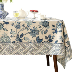 Classic Blue & White Heritage Table Cover