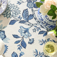 Classic Blue & White Heritage Table Cover