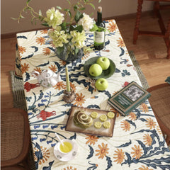 Gilded Crimson Elegance Table Cover