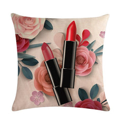 Flower Lipstick Makeup Cushion Covers Pack 6