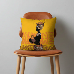 Yellow African Cushion Covers Pack of 3