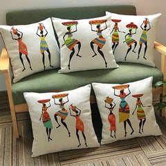 Dancing African Cushion Covers Pack of 5