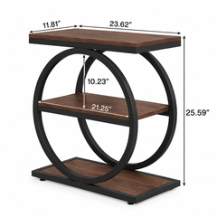 Circi Living Lounge Table with Round Metal Frame