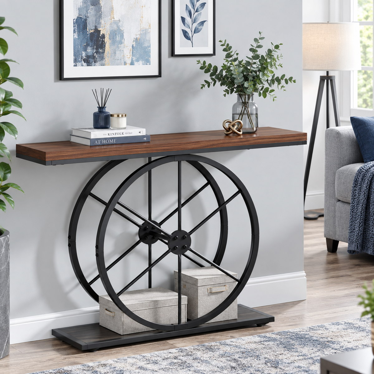 Monda Entryway Hallway table Console Media LED Table