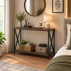 Bedroom Organizing Bucket Console Table