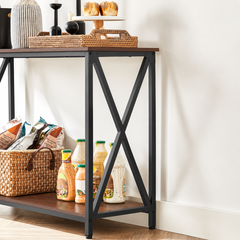 Bedroom Organizing Bucket Console Table