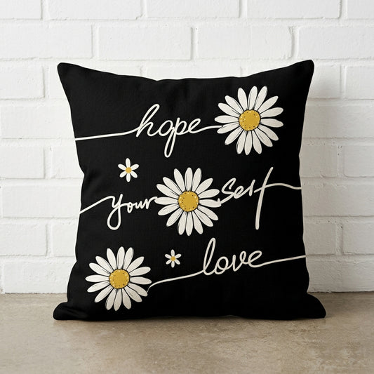 Daisy Printed Cushion Covers Pack of 4