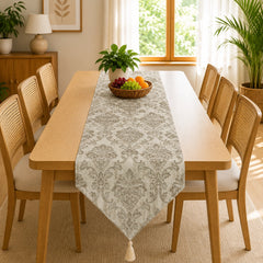 Regency Weave Table Runner In Damask Fabric 003