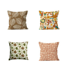 Autumn Print Cushion Cover Pack of 4
