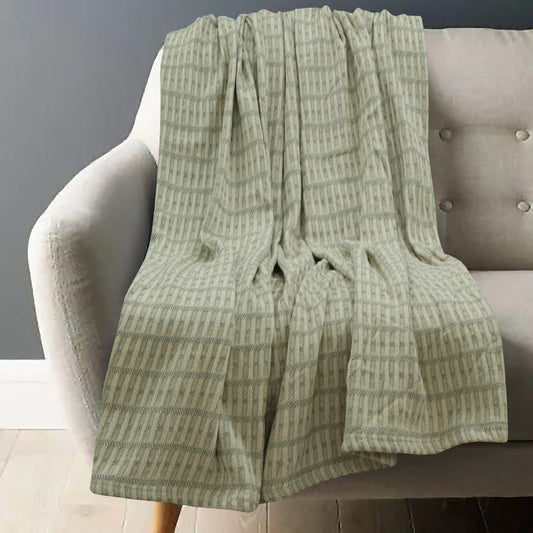 Cotton Thermal Blanket Green