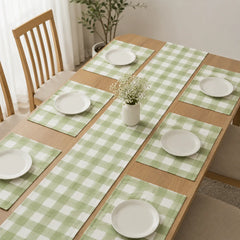 Willow Check Dining Set With Mats