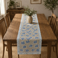 Indigo Rose Table Runner