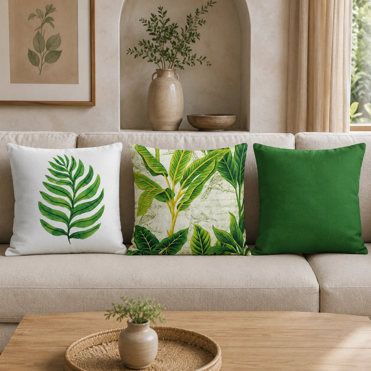 Kit Com Capas Para Printed Cushion Covers Pack of 3