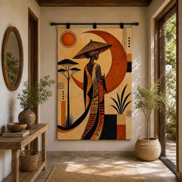 Golden Nomad Wall Tapestry