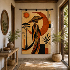 Golden Nomad Wall Tapestry