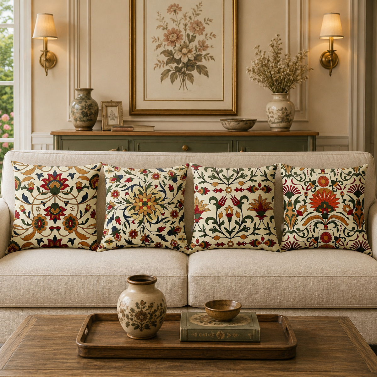 Persian Style Throw Covers Pack of 4
