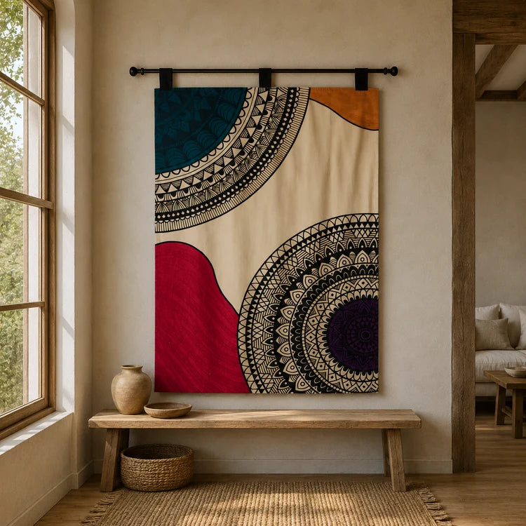 Celestial Mandala Wall Tapestry