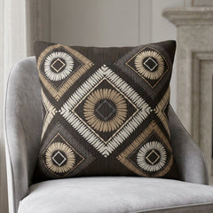 Abstract Geometric Brown Cushion Covers Pack of 4
