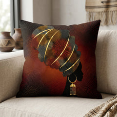 Tribal Lady Print Printed Cushion Covers - (Pack of 6) For Living Room, Bed Room, Home Decor
