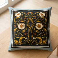 French White Birds and Flowers Cushion Cover Pack of 4