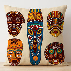 Tribal Kingdom Printed Cushion Covers - (Pack of 4) For Living Room, Bed Room, Home Decor